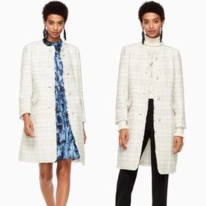 Kate Spade Star Bright Sparkle Tweed Coat - 8